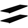 vidaXL Vinduskarmer 2 stk brunsvart 140x40x2 cm heltre eik