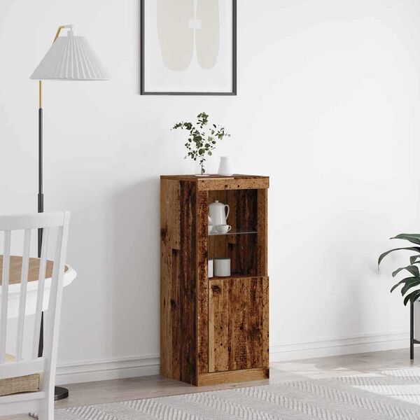 vidaXL LED sideboard Brun 41 x 37 x 100 cm Konstruert tre