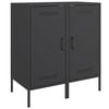 vidaXL Skjenker 2 stk svart 36x39x79 cm st&aring;l