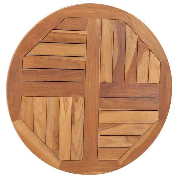 vidaXL Bordplate heltre teak 2,5 cm 70 cm