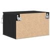 vidaXL Vegghengt nattbord med skuff 2 pcs Svart Eik 50 x 36 x 30 cm