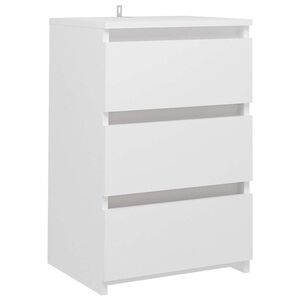 vidaXL Nattbord hvit 40x35x62,5 cm konstruert tre