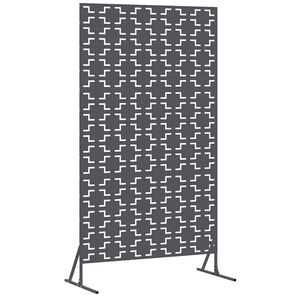 vidaXL Personvernsvegg 100 x 50 x 180 cm St&aring;l Antrasitt