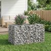 vidaXL Gabion hevet seng s&oslash;lv 100 x 60 x 55 cm Galvanisert St&aring;l