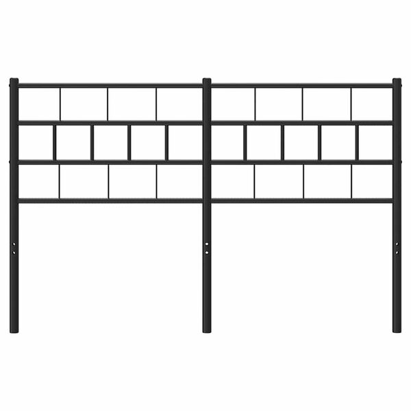 vidaXL Utskiftbar sengegavl i metall svart 135 cm