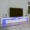 vidaXL TV-benk med LED-lys hvit 260x36,5x40 cm