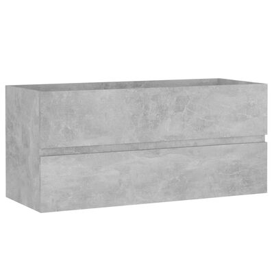 vidaXL Servantskap betonggrå 100x38,5x45 cm sponplate