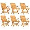 vidaXL Klappstoler 6 stk. 61x67x90 cm heltre teak