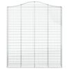 vidaXL Gabionkurver buede 2 stk 200x30x220/240 cm galvanisert jern