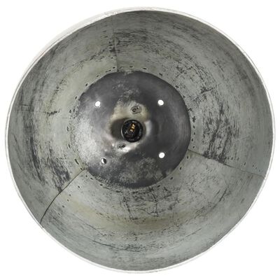 vidaXL Industriell hengelampe 25 W sølv rund 42 cm E27