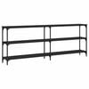 vidaXL Konsollbord svart 200x29x75 cm konstruert tre