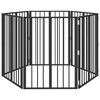 vidaXL Hundeluke 6 pcs Svart 60 x 80 cm Galvanisert St&aring;l