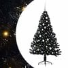 vidaXL Kunstig Forh&aring;ndsopplyst Juletre med 150 LED Svart 150 cm PVC