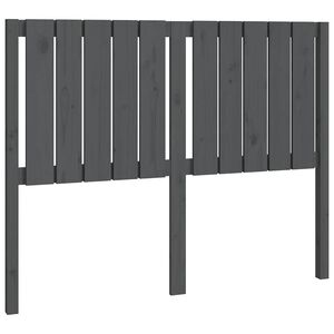 vidaXL Sengegavl gr&aring; 125,5x4x100 cm heltre furu
