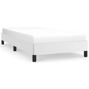vidaXL Sengeramme uten madrass hvit 90x190 cm Single kunstskinn