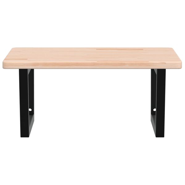 vidaXL Servanthylle veggmontert stål og heltre eik