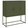 vidaXL Highboard olivengr&oslash;nn 100,5x39x107 cm st&aring;l