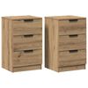 vidaXL Nattbord 2 stk artisan eik 40x36x65 cm konstruert tre