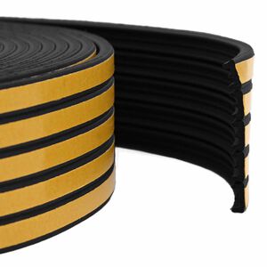 vidaXL Selvklebende vindusforsegling Svart 15 x 8 mm 12 m EPDM Skum