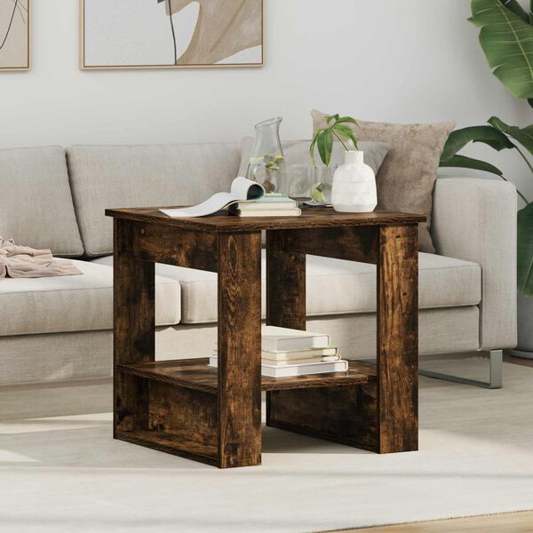 vidaXL Kaffebord R&oslash;kt eik 51 x 50 x 50 cm Konstruert tre