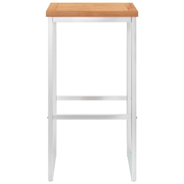 vidaXL Barkrakker 2 stk heltre teak og rustfritt stål