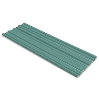 vidaXL Takplater 12 stk galvanisert stål grønn