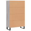vidaXL Highboard gr&aring; sonoma 69,5x31x115 cm konstruert tre