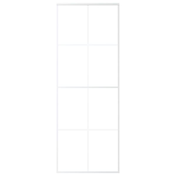 vidaXL Skyvedør ESG-glass og aluminium 76x205 cm hvit