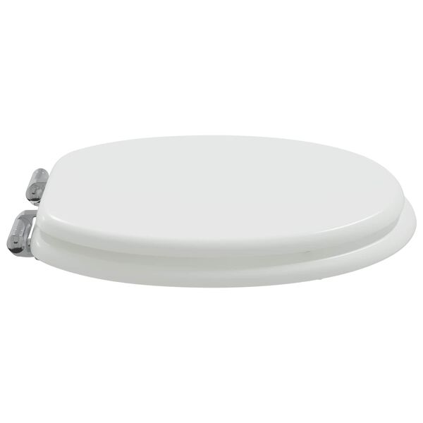 vidaXL Myk-lukking toalettsete Hvit 44 x 38 cm MDF-plater