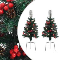 vidaXL Kunstige juletrær for gangvei 2 stk 76 cm PVC
