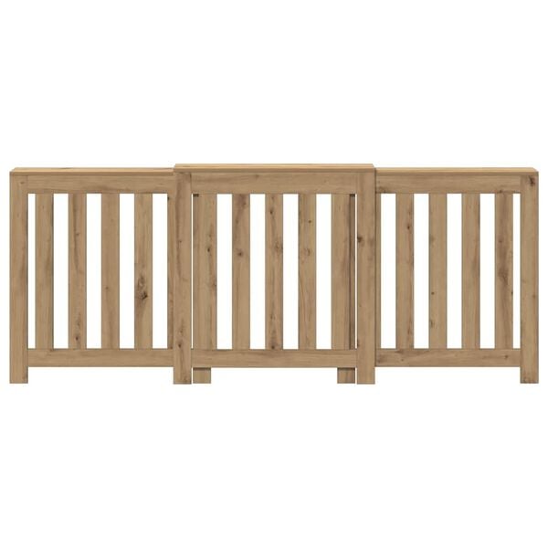vidaXL Radiatordeksel artisanal eik 205x21,5x83,5 cm konstruert tre