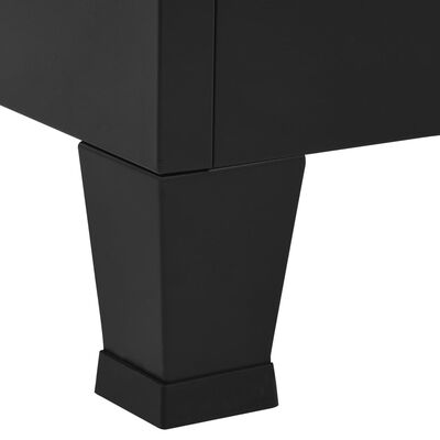 vidaXL Industriell oppbevaringskiste svart 90x40x100 cm stål