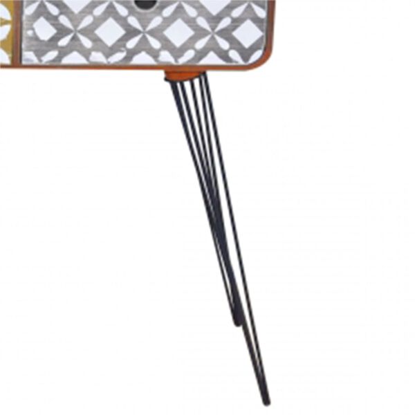 vidaXL Konsollbord med 3 skuffer brun