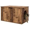 vidaXL Katt Hus Gammelt tre 85 x 55 x 50,5 cm Konstruert tre