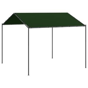 vidaXL Paviljong 4 x 4 x 2,6 m Gr&aring;brun Polyester og st&aring;l