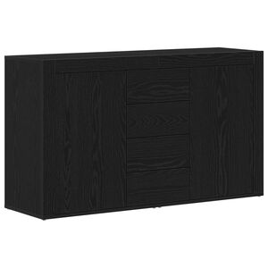 vidaXL Serviesskap Svart Eik 120 x 36 x 69 cm Konstruert tre