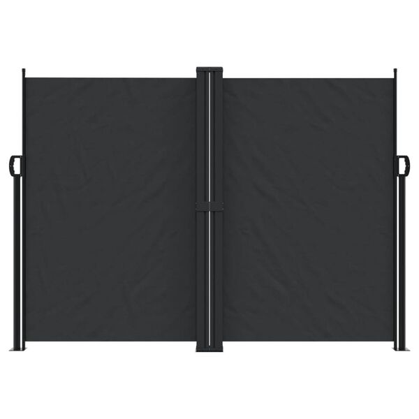 vidaXL Uttrekkbar sidemarkise 180x600 cm svart