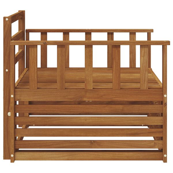 vidaXL 2 Stk Sofa med armlener Solid akasietre Naturlig