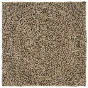 vidaXL Omr&aring;detepper Naturlig og svart 160 x 160 cm Jute