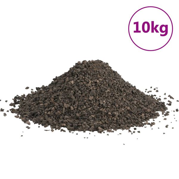 vidaXL Basaltgrus 10 kg svart 3-5 mm