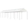 vidaXL Paviljong med tak hvit 13,38x2,28x2,69 m polyetylen