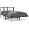 vidaXL Sengeramme i metall med hodegavl svart 120x190 cm