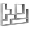 vidaXL Vegghylle hvit 96x12x64 cm konstruert tre