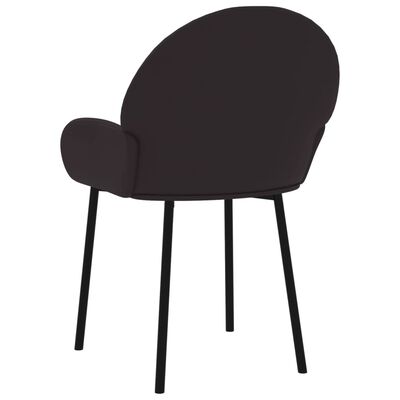 vidaXL Spisestoler 2 stk svart kunstskinn