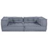 vidaXL Modulsofa 3 pcs Grå 140 x 70 x 36 cm stoff