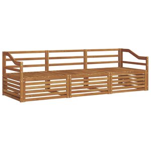 vidaXL Utend&oslash;rs sofa-sett 3 stk. Naturlig Solid akasietre
