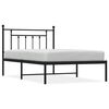 vidaXL Sengeramme i metall med hodegavl svart 100x200 cm
