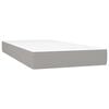 vidaXL Pocket Spring Seng Maddesign Medium Lys Gr&aring; 90x190x20 cm Stoff