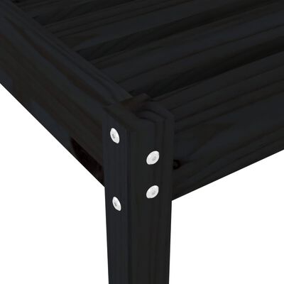 vidaXL Solsenger 2 stk med bord svart heltre furu