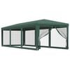 vidaXL Festtelt med 8 sidevegger av netting gr&oslash;nn 3x9 m HDPE